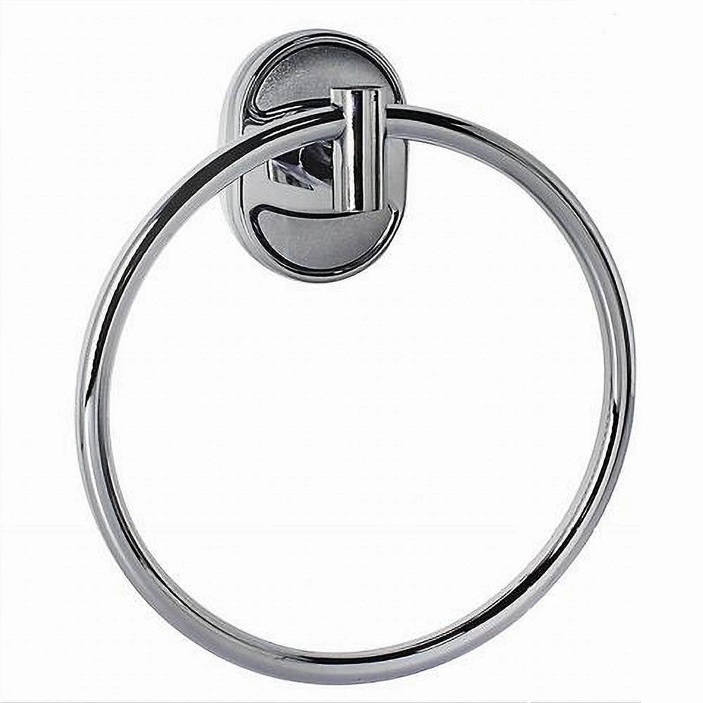 Trade Shop - Anello Cerchio Porta Asciugamano Moderno Fissaggio A Parete Bagno Ovale 52015 -