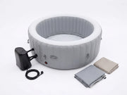 Spa gonfiabile a 4 posti - Forma rotonda - Beneo - Filtro e copertura inclusi - Grigio