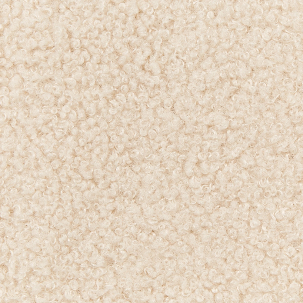 Set di 2 sedie per sala da pranzo Boucle beige chiaro Gambe in acciaio nero Sedute per sala da pranzo di design moderno