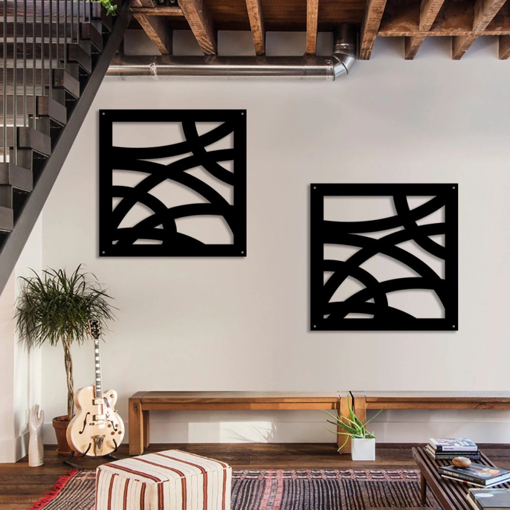CONCENTRIC - Pannello in PVC traforato - Parasole Colore: nero, Misura: 48x48 cm