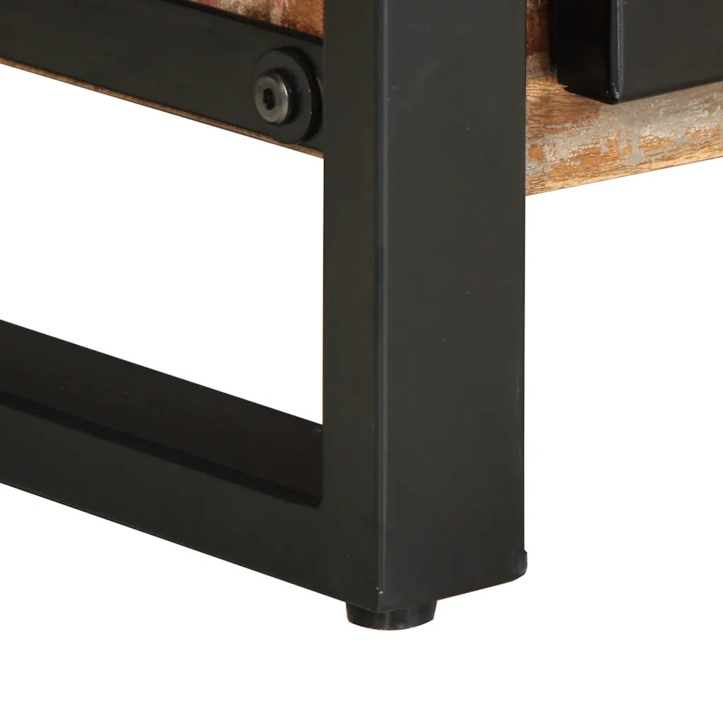 Tavolino Salotto Multicolore 90x50x36cm Legno Massello Recupero 4013558