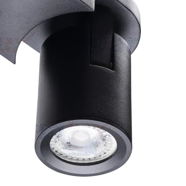 Plafoniera barra Kanlux Laurin 29125 3xGU10 nera alluminio