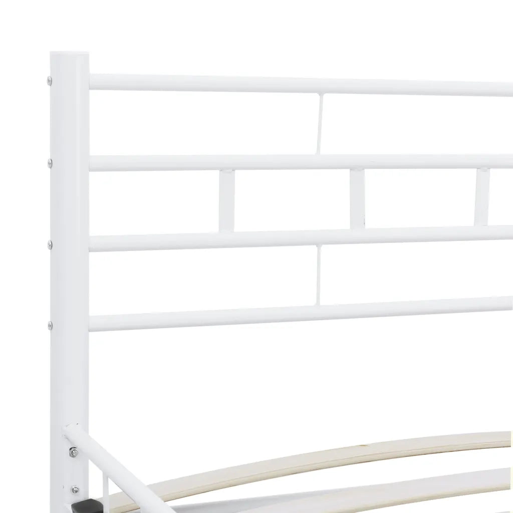Letto matrimoniale | Letto per adulti | Giroletto Bianco in Metallo 200x200 cm