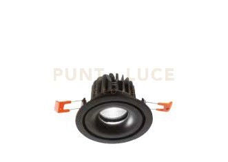 TRESOR FARETTO DA INCASSO LED 12W 4000K 925LM IP20 NERO  D.10,7CM
