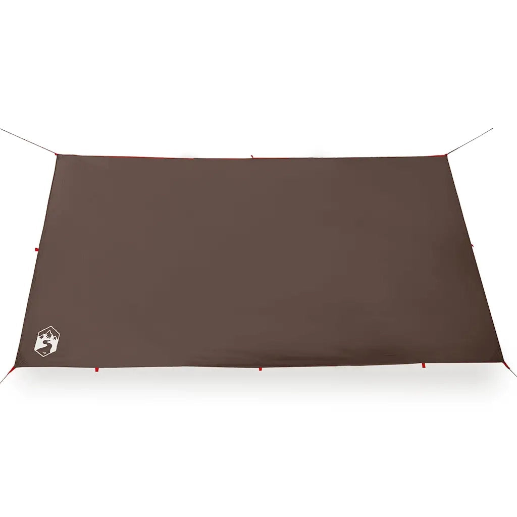 Telone da campeggio | Tenda da campo Marrone 366x306 cm Impermeabile