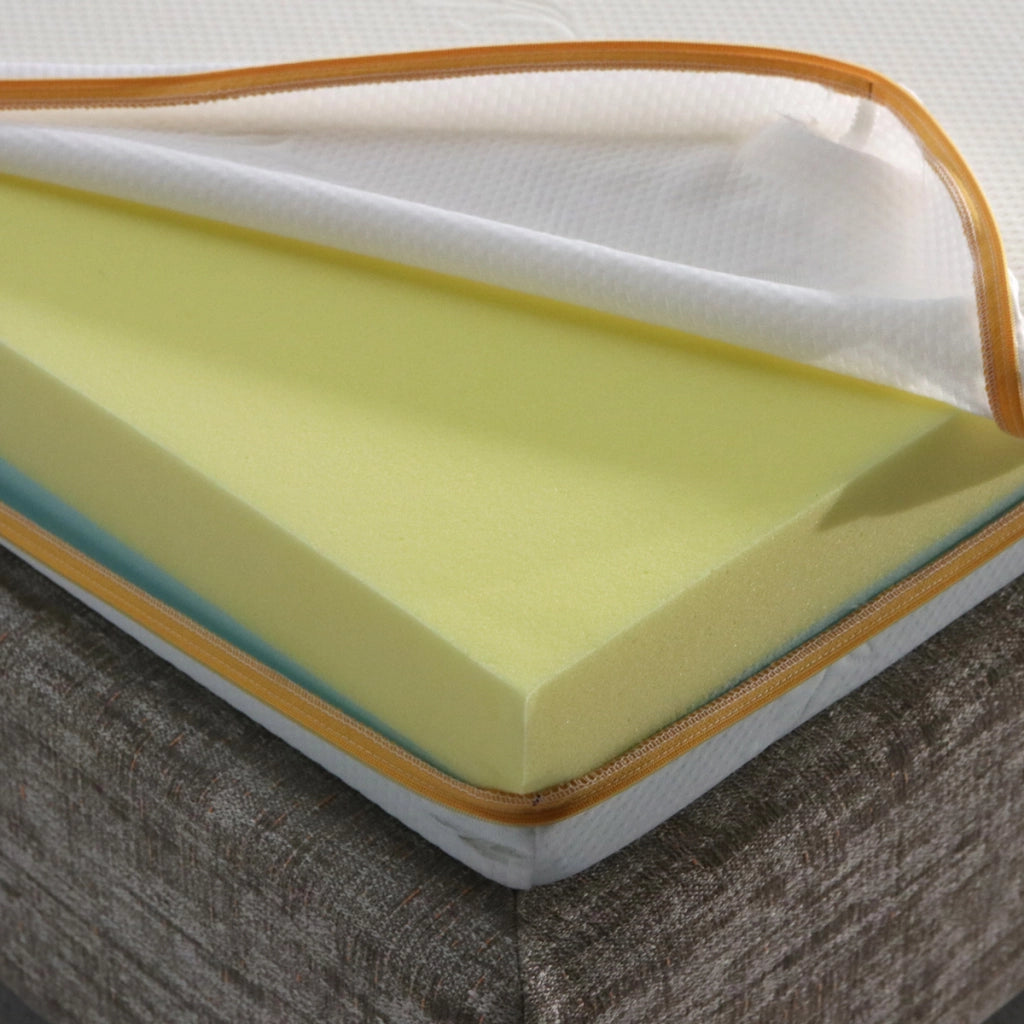 Materasso Singolo per Divano Letto 70x190 h 12 cm. Materassino Pieghevole Schiuma Ortopedico. Rivestimento Sfoderabile Cotone Fresco e Traspirante.