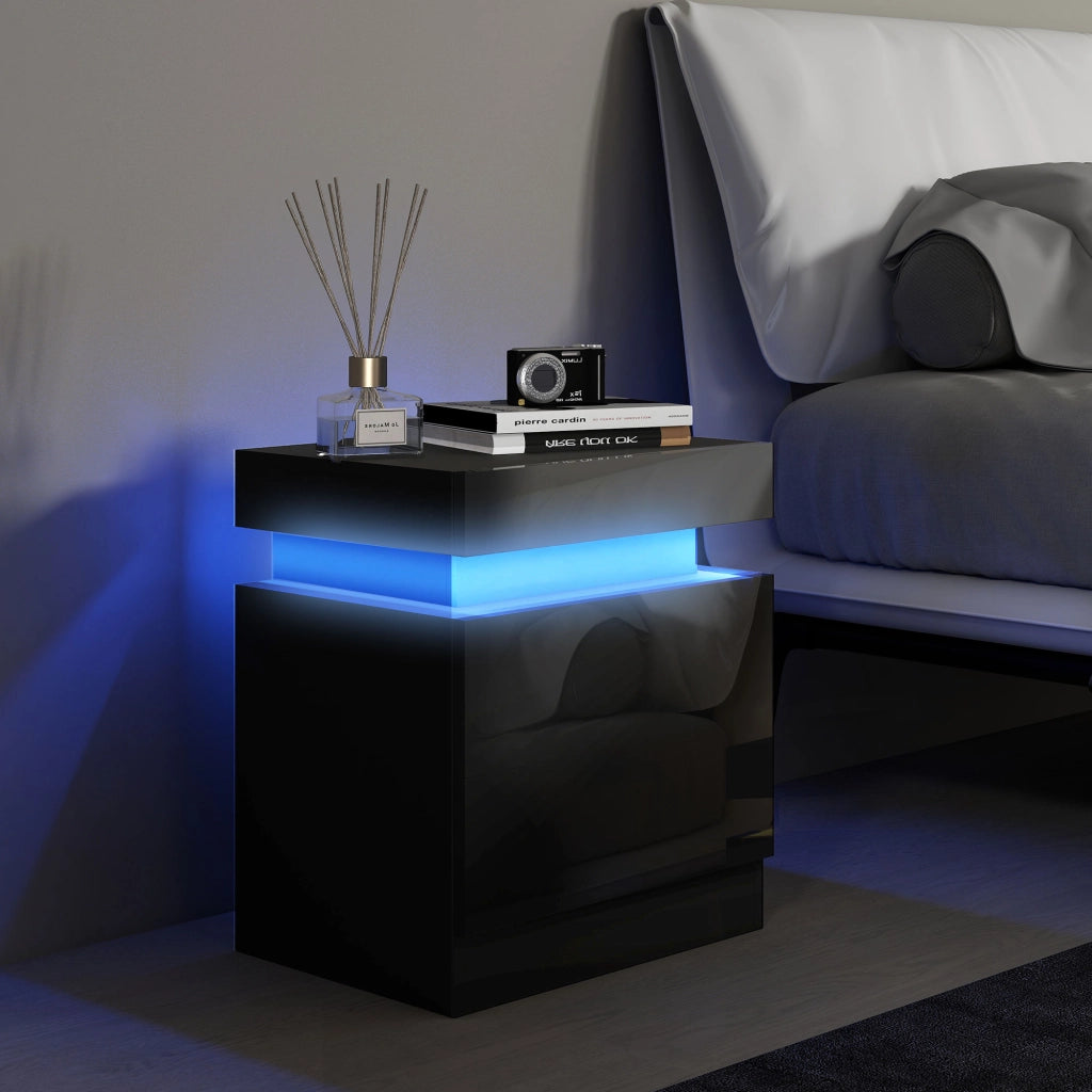 Comodino con luce LED RGB ¨C zephmum ¨C nero