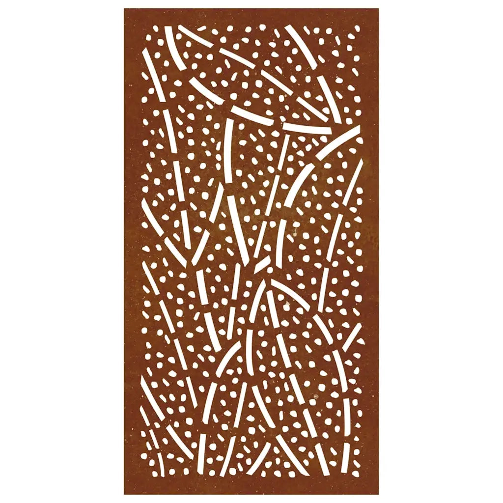 Decorazione Muro da Giardino 105x55 cm Foglia Acciaio Corten 824475