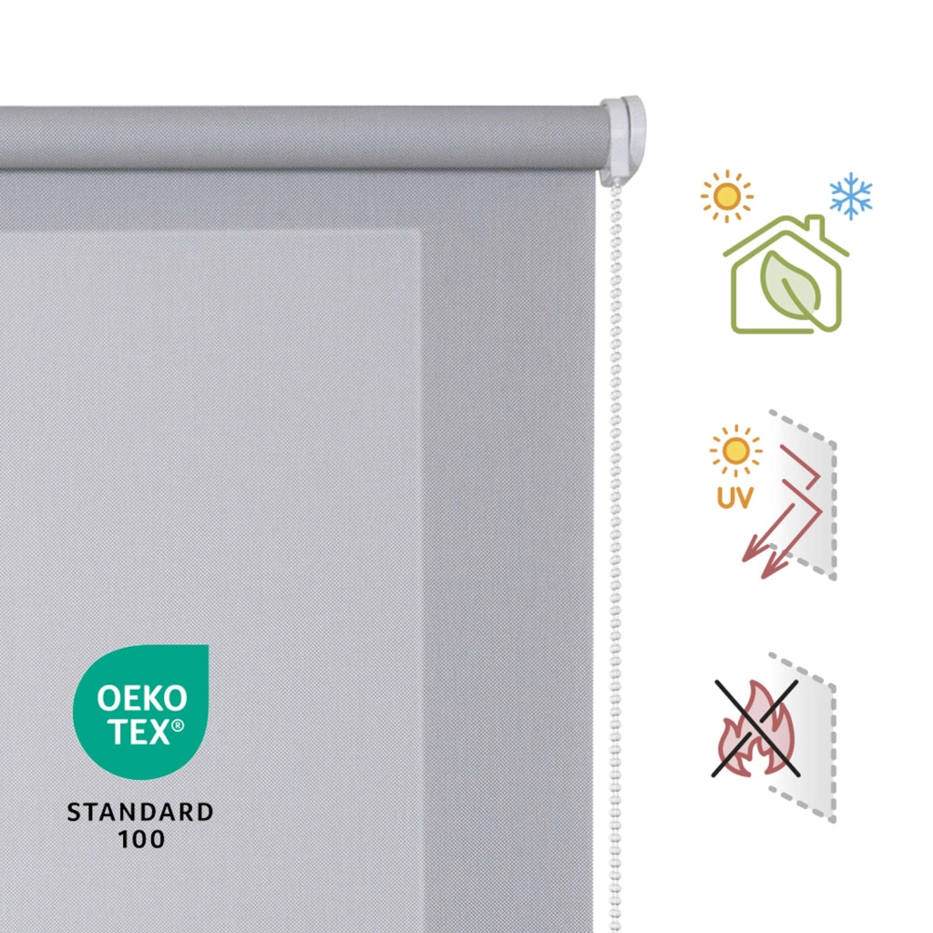 Tenda a Rullo Screen resistente e isolamento termico Grigio 140x180 cm