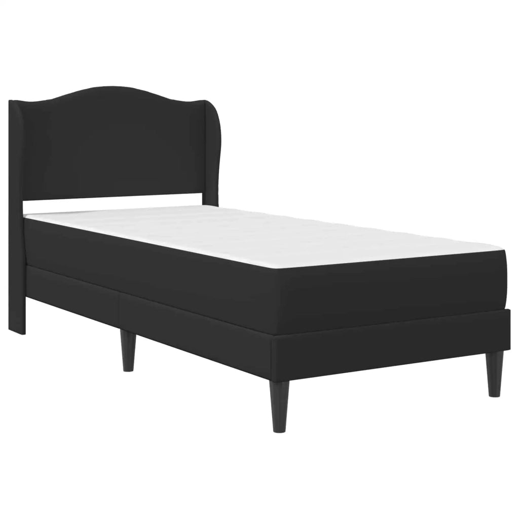 Struttura del letto con testiera Nero 90 x 190 cm Similpelle 3415269