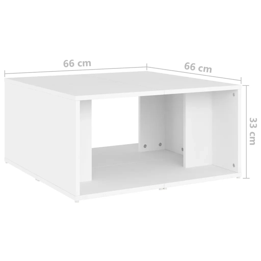 Tavolini da salotto | Tavolino da caff¨¨ | Tavolino da Soggiorno 4 pz Bianchi 33x33x33 cm in Multistrato