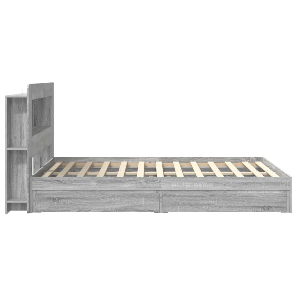 Telaio del letto con storage Sonoma grigio 150 x 200 cm 3433674