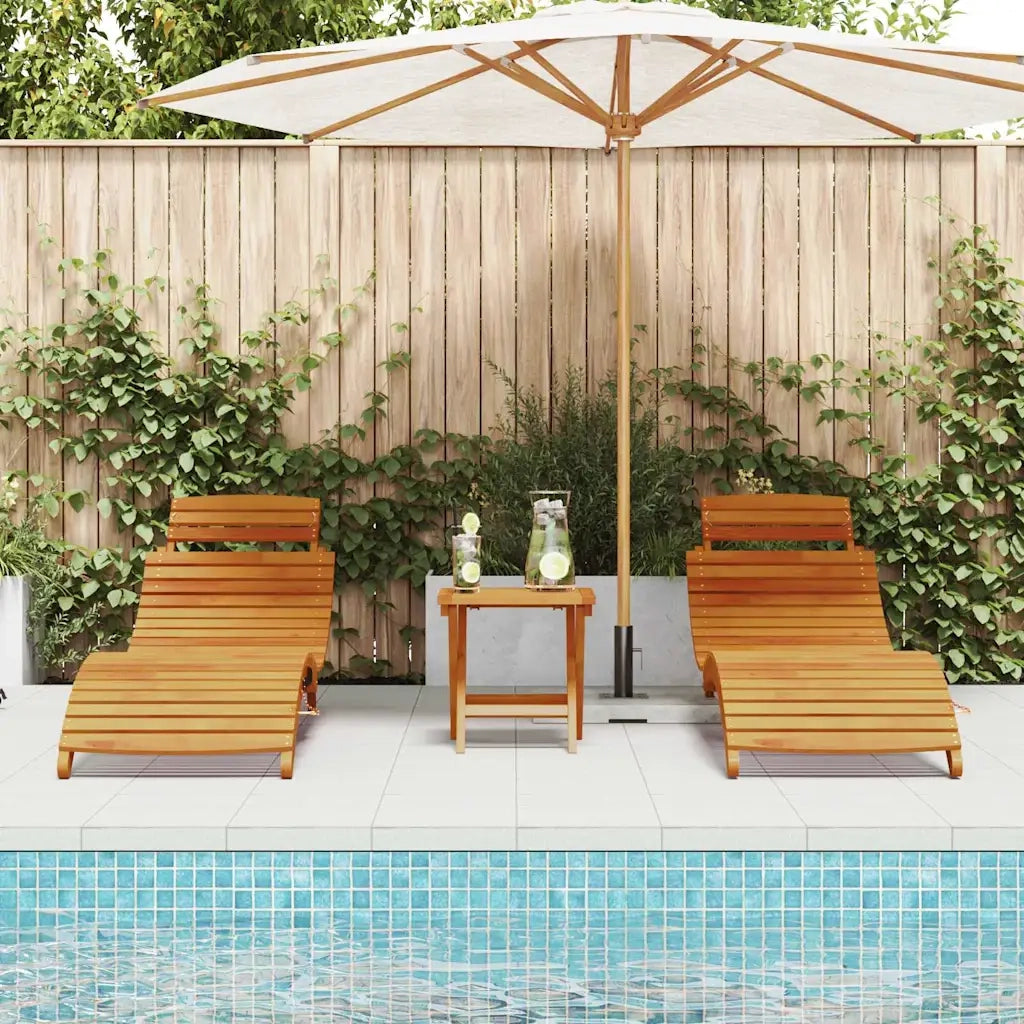 Lettino prendisole 2 pcs Marrone 55 x 184 x 64cm 4107093