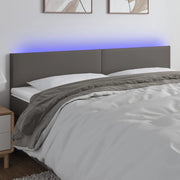 Testiera a LED-Testata con LED Grigio 180x5x78/88 cm in Similpelle 955629
