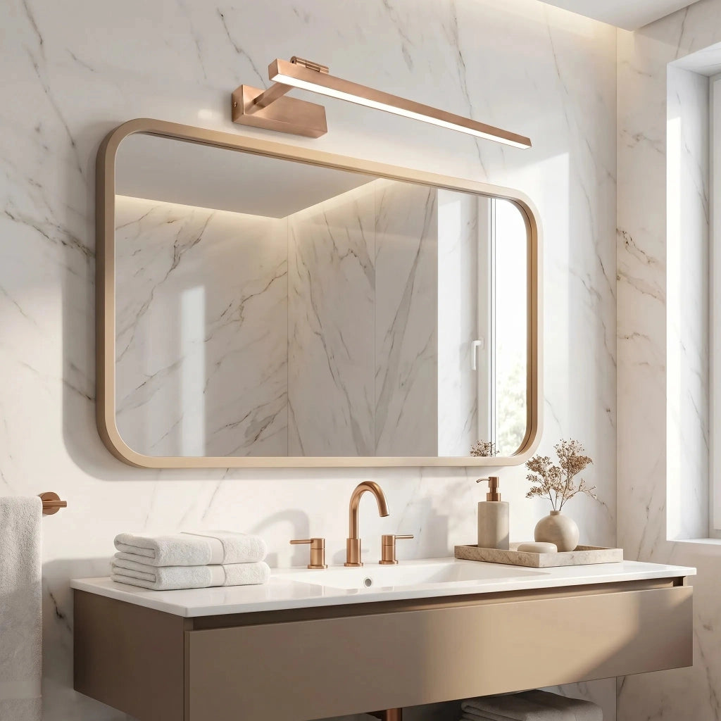 Applique Da Bagno Led Swe038-1w 60cm Brush Copper