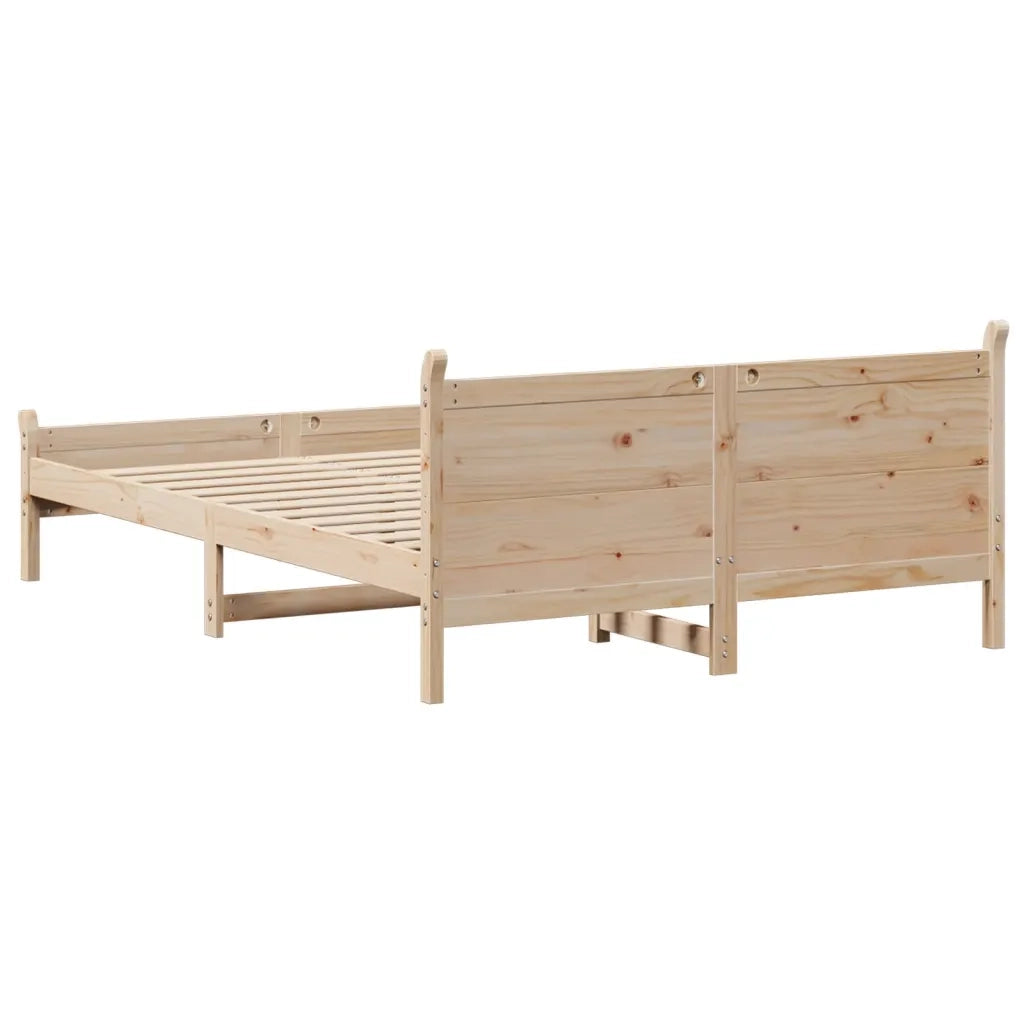 Letto senza Materasso 120x200 cm in Legno Massello di Pino 855594