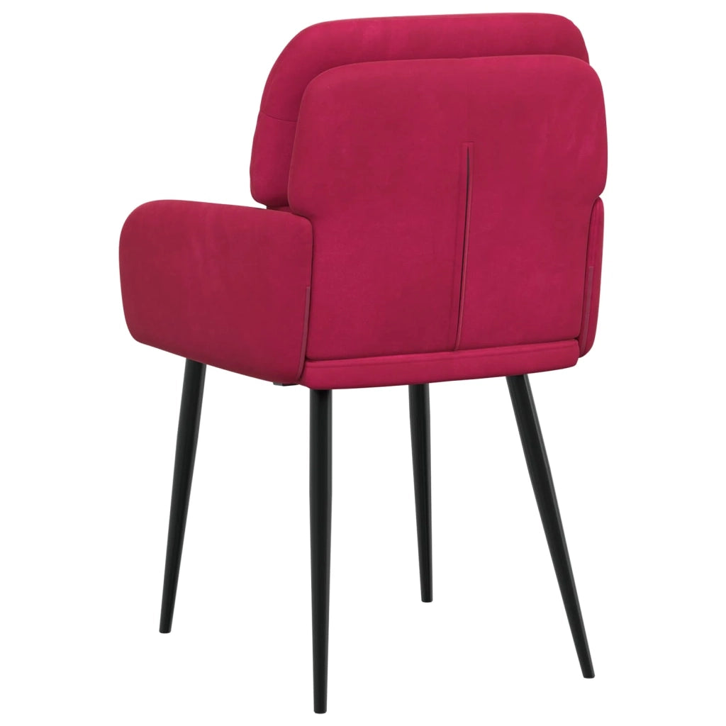 Sedie da pranzo 6 pz Velluto Rosso Vino 59 x 59,5 x 90 cm 3428251