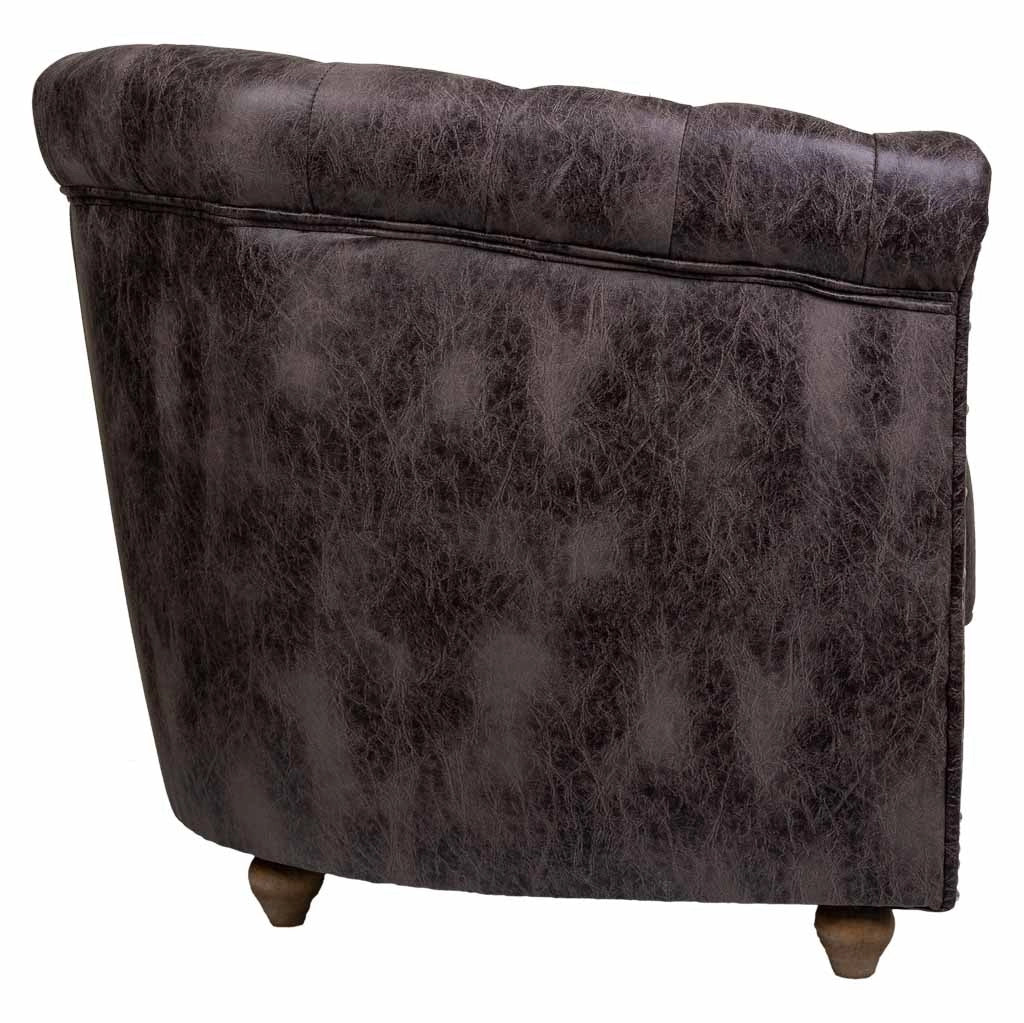 Poltrona imbottita marrone 80x80x48/72h