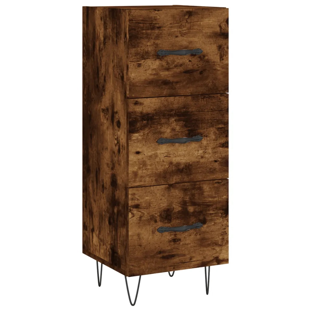 Credenza-Buffet-Armadio da cucina Rovere Fumo 34,5x34x180 cm in Legno Multistrato 816970