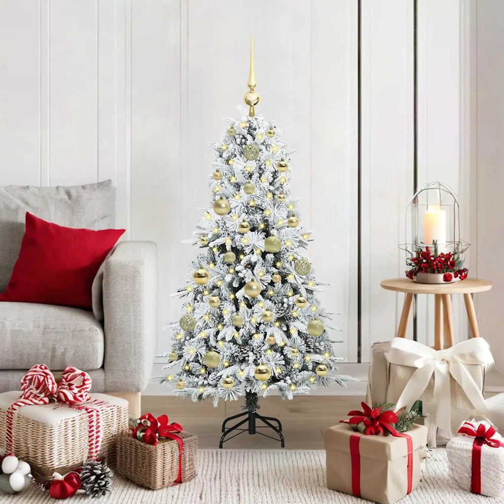 Albero di Natale | Decorazioni natalizie Artificiale con Rami Pieghevoli Bianco 120 cm