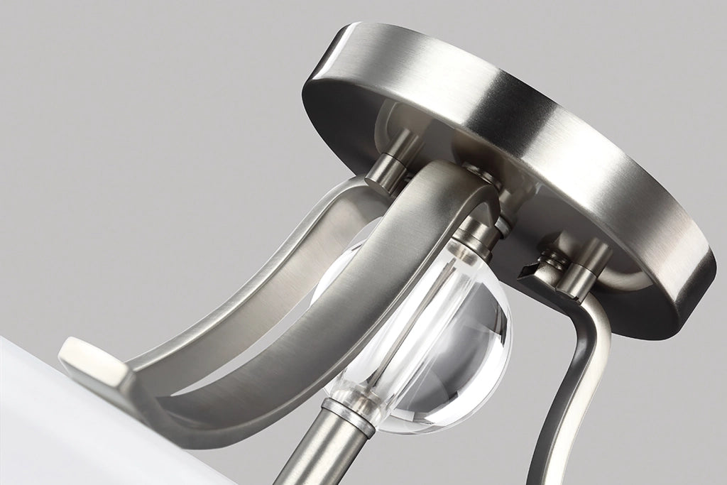 Lampada a Soffitto Industrial Nordica Trilogy Metallo Nichel Spazzolato 1 Luce E27