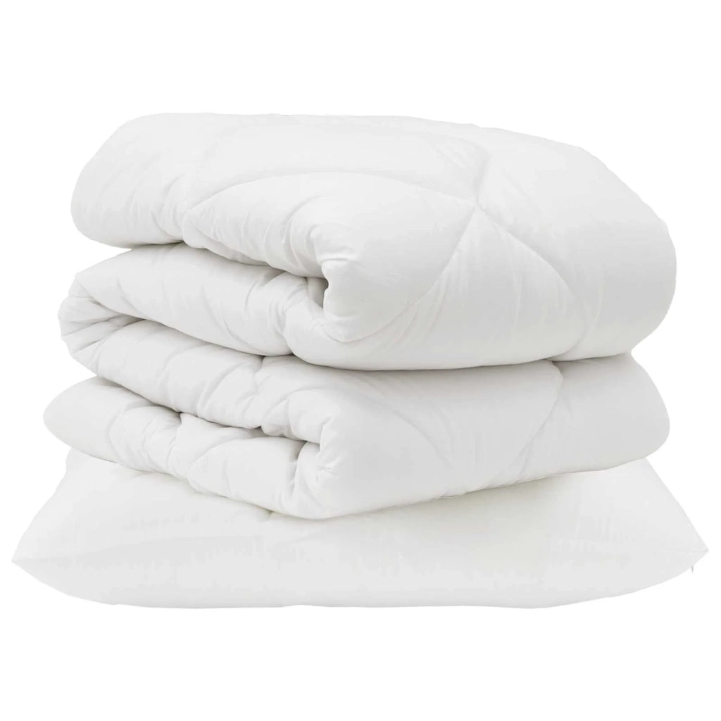 Set di Piumoni con cuscino 2 pcs Bianco Microfibra 3376739