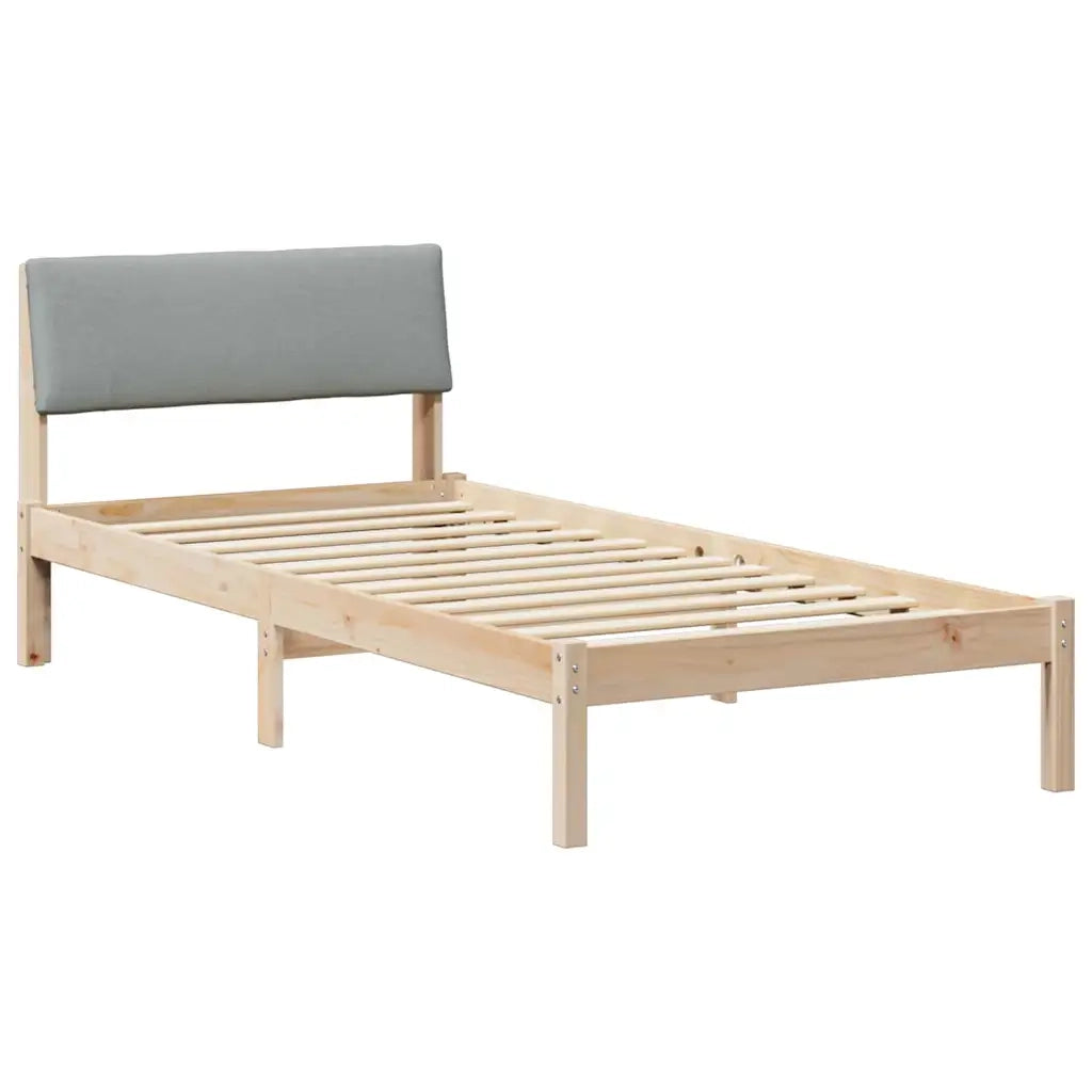Struttura del Letto Marrone e grigio chiaro 90 x 200 cm 878564