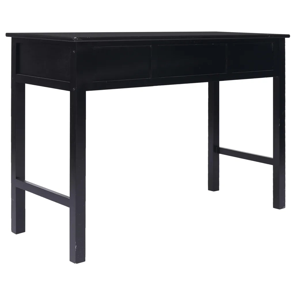 Scrivania | Tavolo da Ufficio Nera 110x45x76 cm in Legno