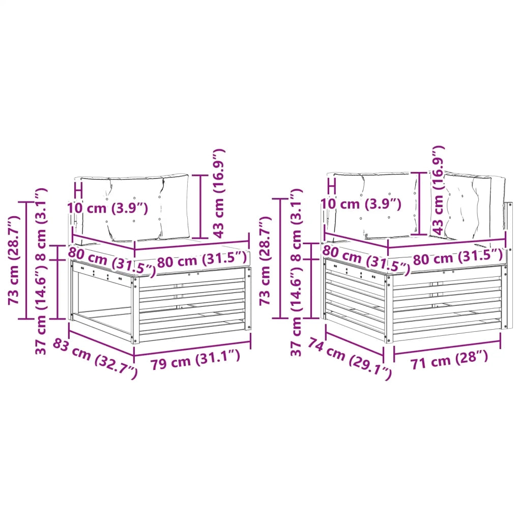 Set di divani da esterno 5 pcs Bianco e Grigio Chiaro 3390481