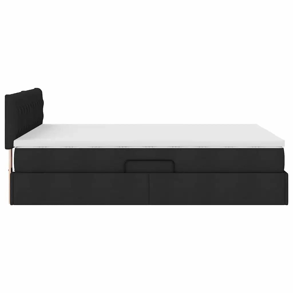 Letto con contenitore e materasso Nero 140 x 190 cm 3370571