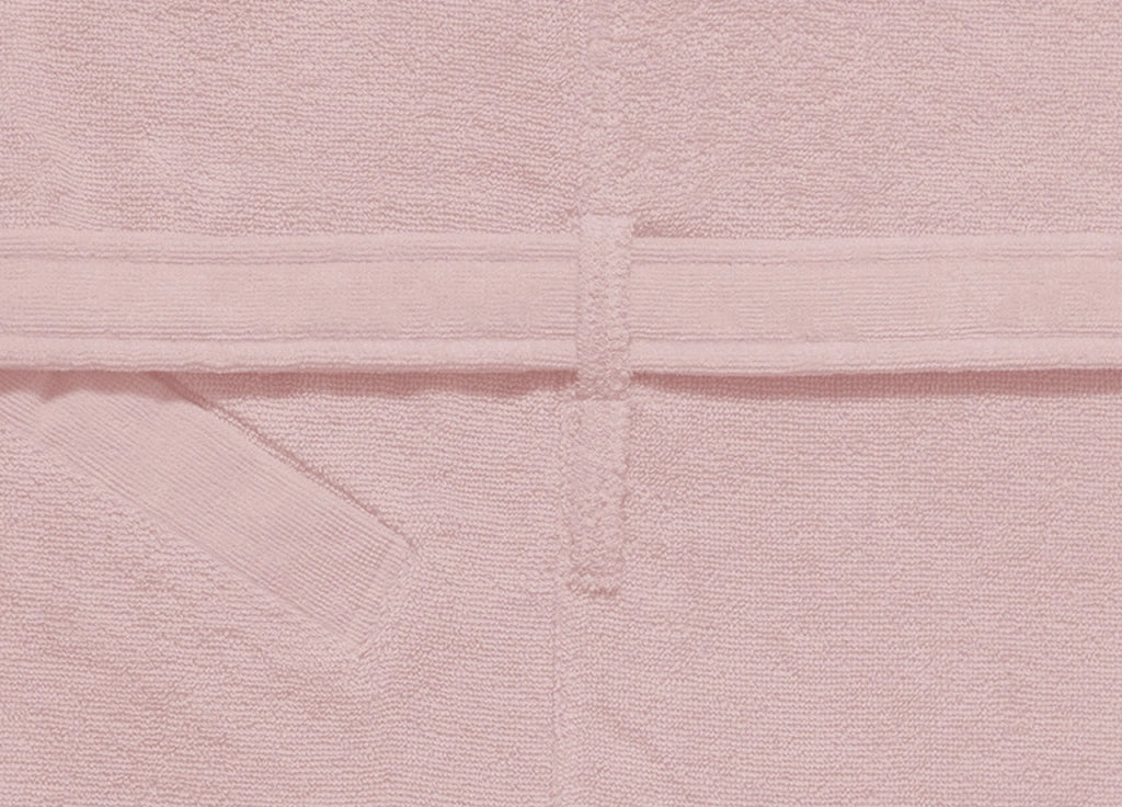 Accappatoio Con Cappuccio E Tasche In Spugna Mod. Joy Tinta Unita Rosa - M-L - Rosa
