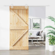 Porta scorrevole Naturale e Bianco 100 x 210 cm 3445100