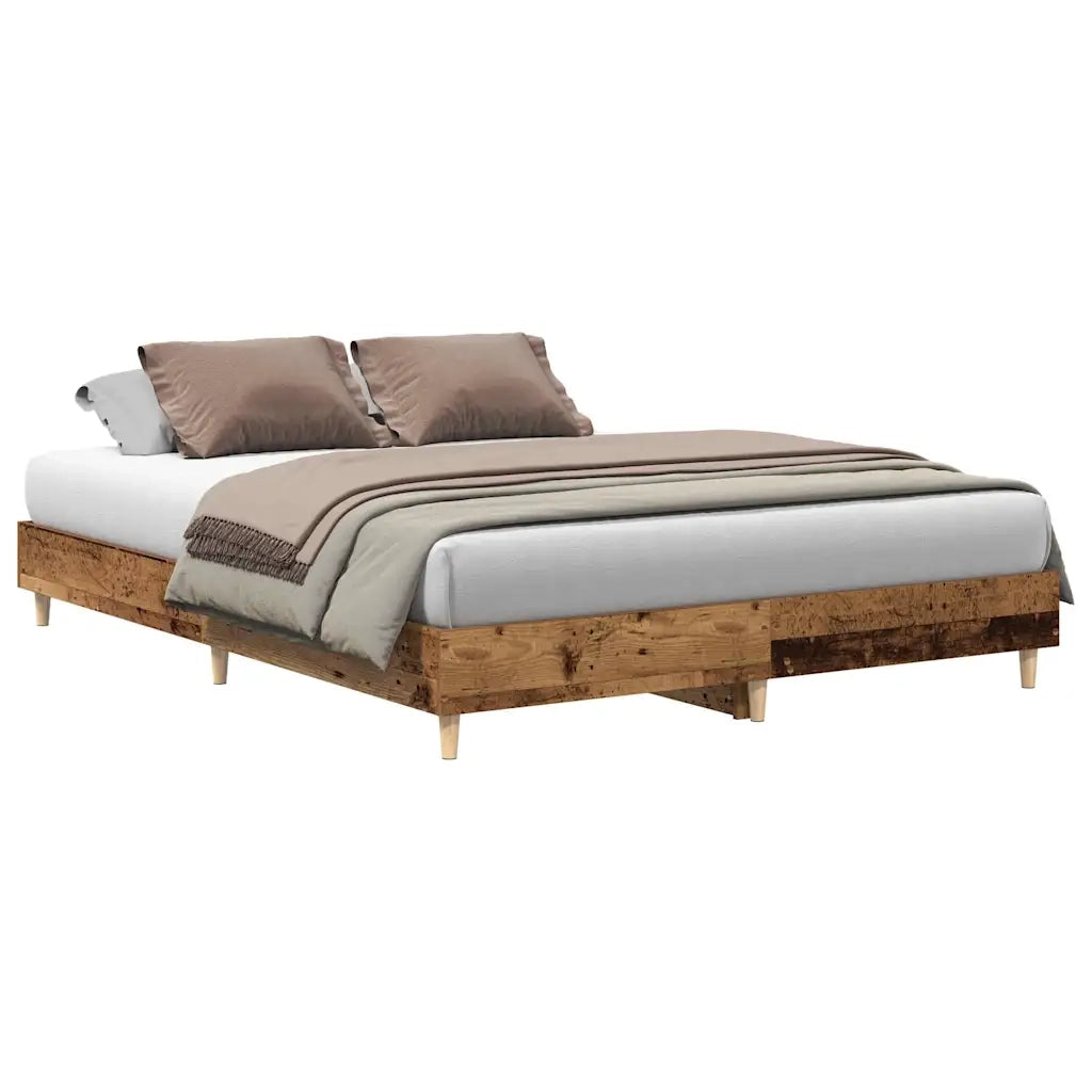 Giroletto senza Materasso-Struttura Letto Legno Antico 150x200 cm in Truciolato