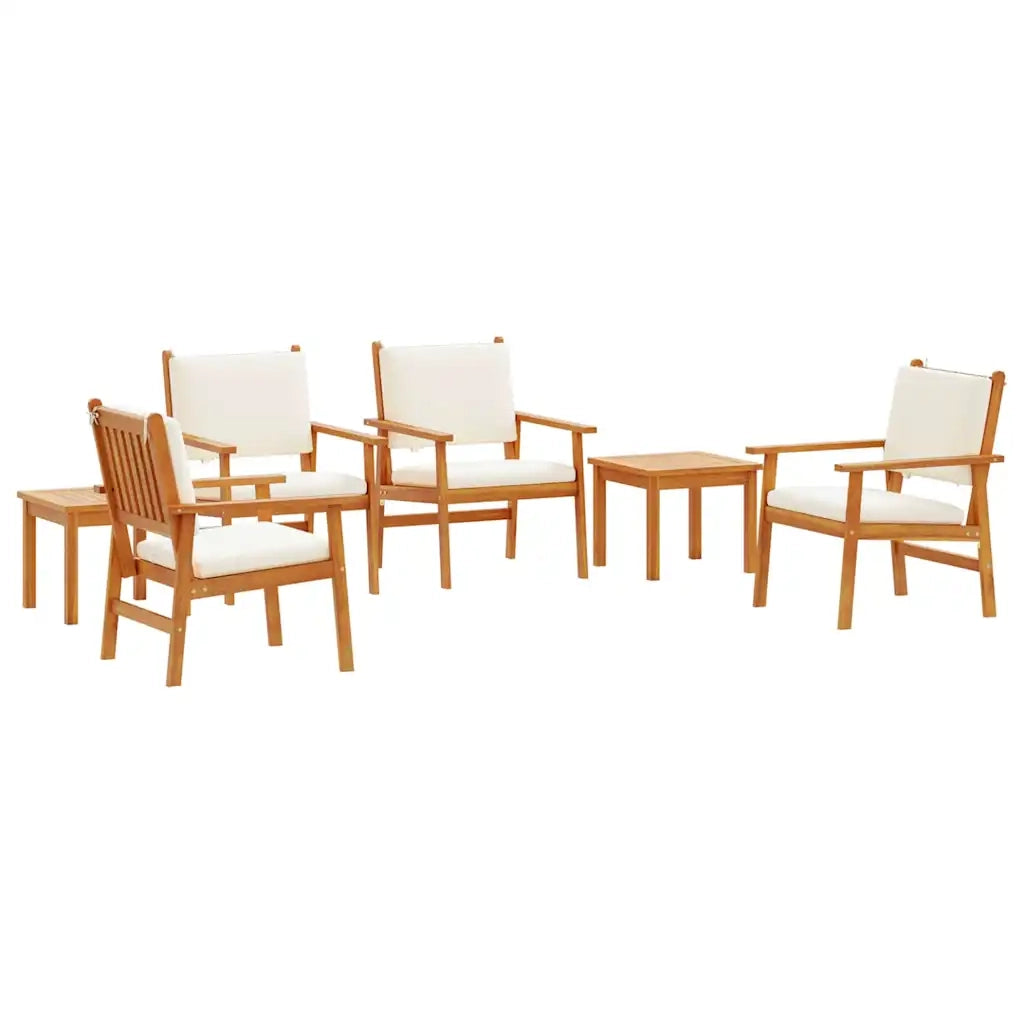 Set Divano da Giardino 6 pcs Marrone Legno di Acacia Massello 3331815