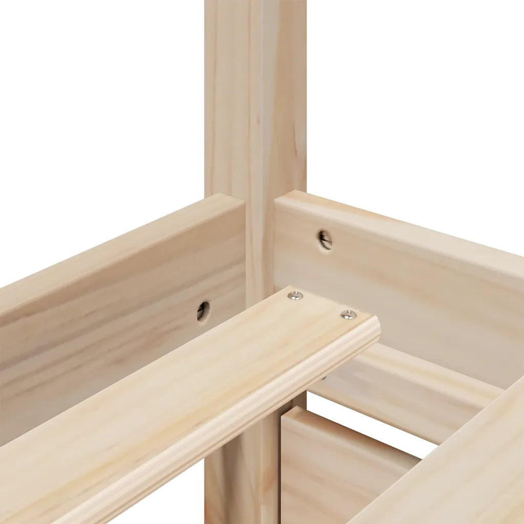 Letto senza Materasso 90x200 cm in Legno Massello di Pino 846792