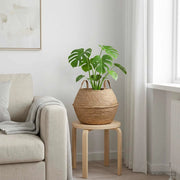 Vaso da fiori con manici Naturale Ø 45 x 36 cm 100% Erba marina 42012258