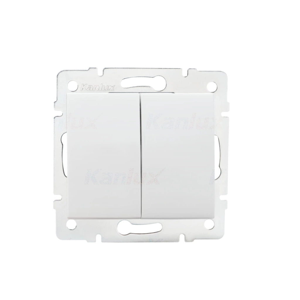 Kanlux LOGI Deviatore doppio da incasso bianco 25073