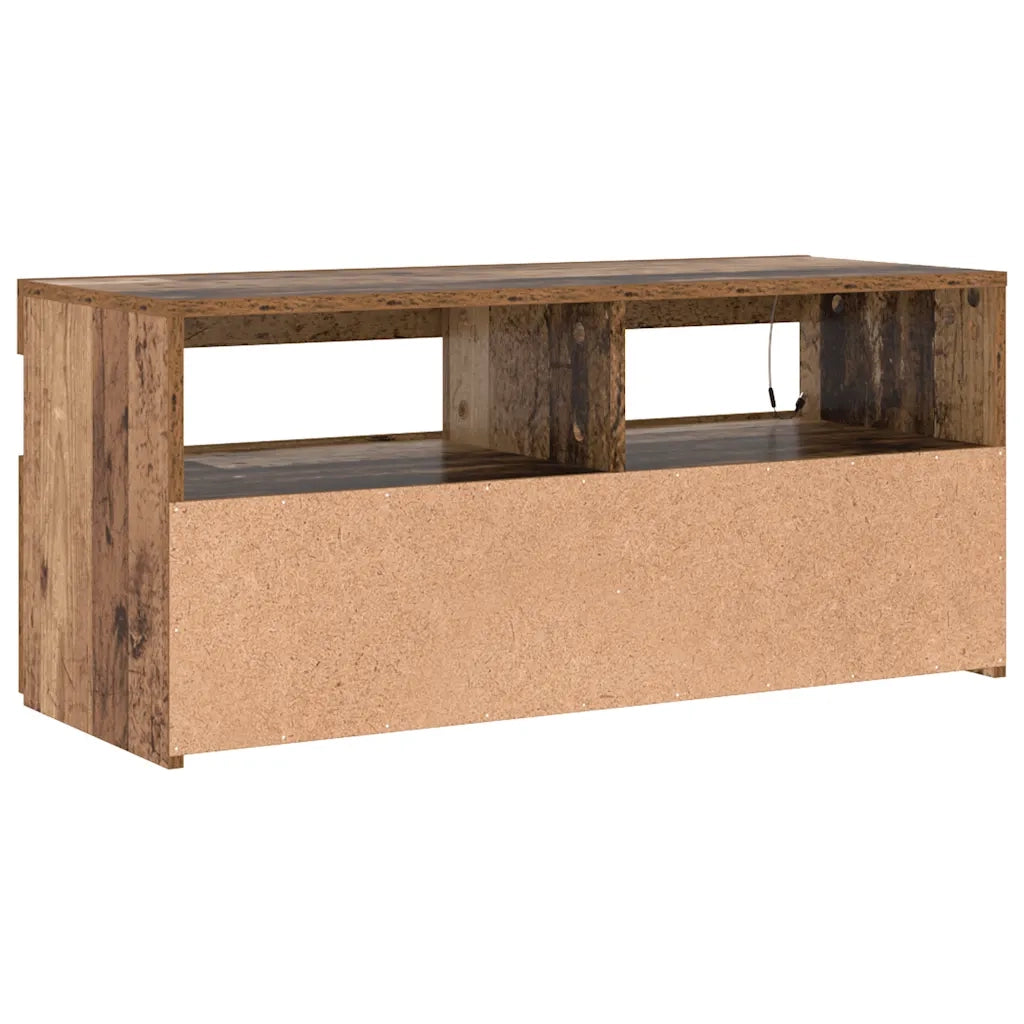 Mobile TV | Armadietto TV | Mobile Porta TV con LED Legno Antico 90x35x40 cm Multistrato