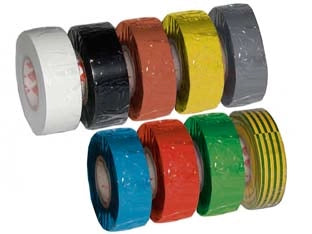 NASTRO ISOLANTE SPESSORE MM.0,13- - mm.15x10 metri colore giallo/verde - 10 pezzi SCAPATAPES