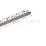 STICK RECESSED BINARIO IN ALLUMINIO 2000 mm BIANCO (Kit per montaggio profilo e tappi di chiusura inclusi)