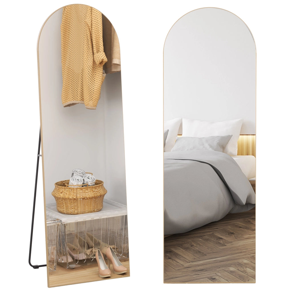 Specchio a Pieno Corpo Senza Cornice ¨C Minimal ¨C Dorato 50x150 cm
