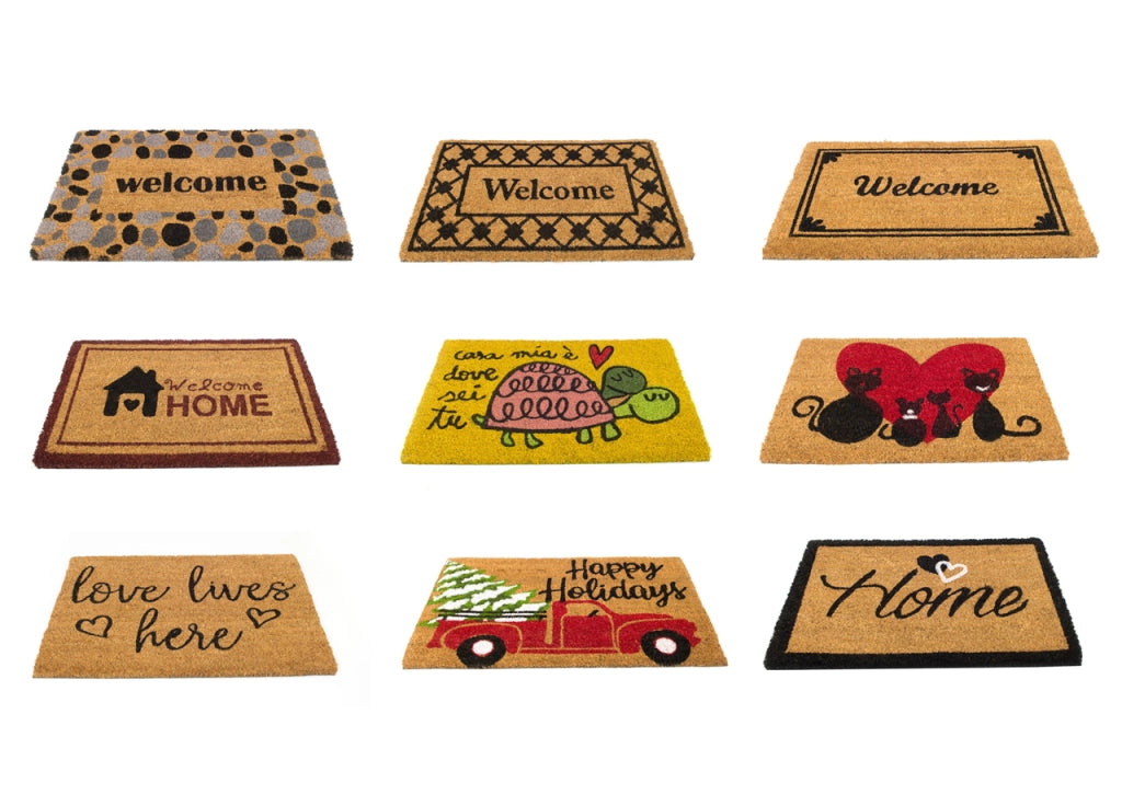 Tappeto Zerbino Ingresso Casa Antiscivolo Tinta Unita 50x70cm Passatoia Esterno - Zerbino - Stone