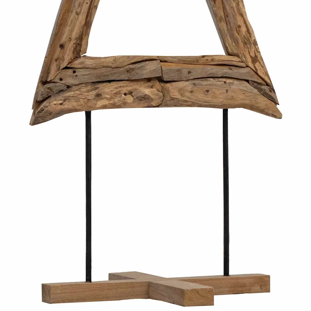 Albero di Natale Marrone 90 cm Legno massello di teak 42017926