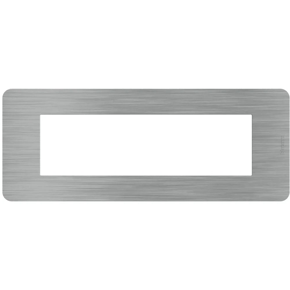 Placca Bticino MatixGO Effects 7 moduli Steel JA4807ES
