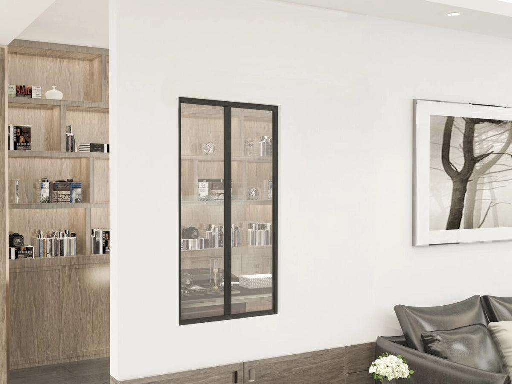 Tettoia in alluminio per atelier "Panorama" - 60 x 105 cm - Nero