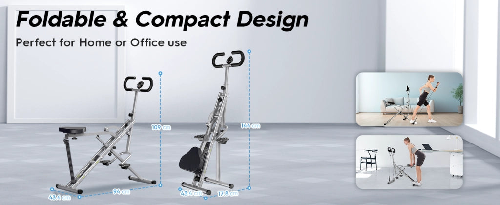 Bicicletta Rowing Fitness ¨C Minimal ¨C Grigio, Pieghevole, Carico Max 158 kg