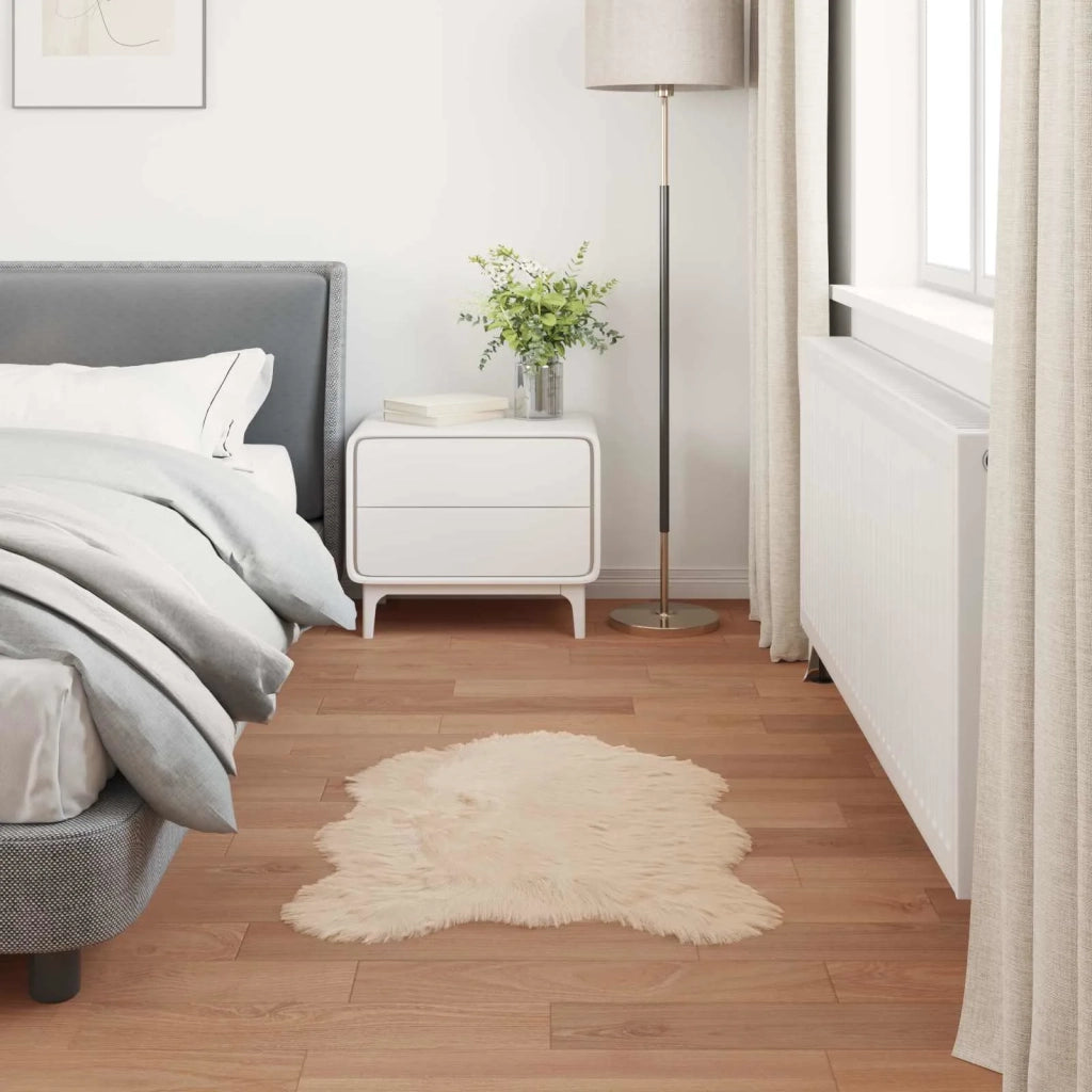 Tappeto in finta TAFALLA Beige 60 x 90 cm Poliestere 42021497