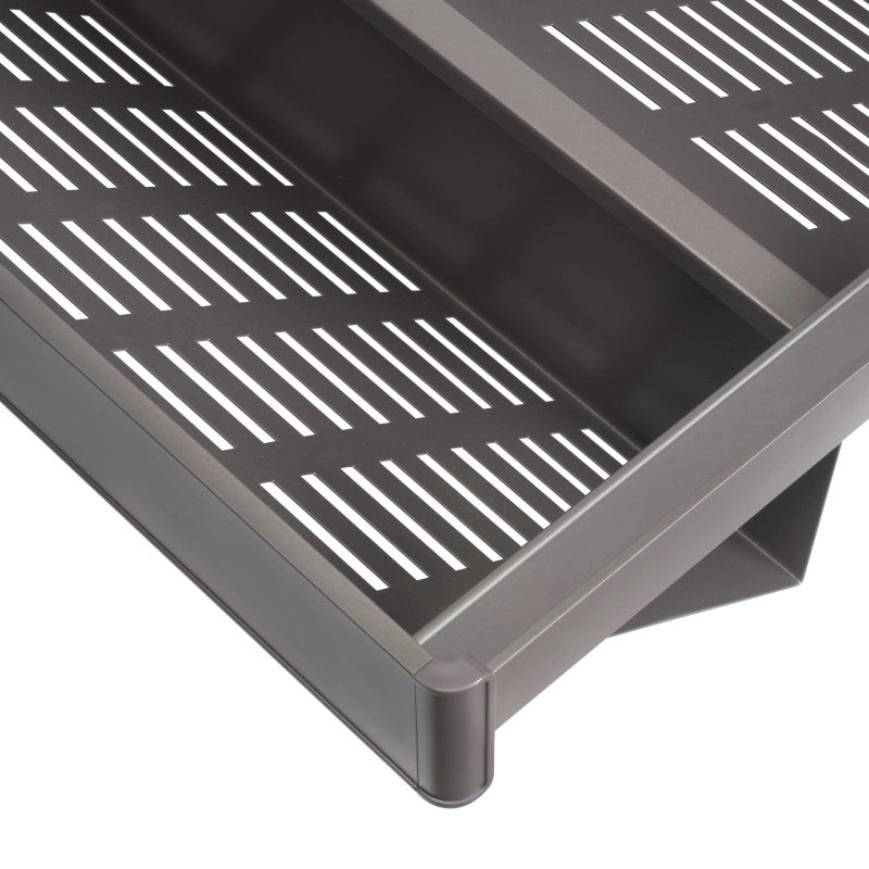 Cassetto portascarpe per armadi e cabine armadio Quartz, 540 (M70), Acciaio, Titanio