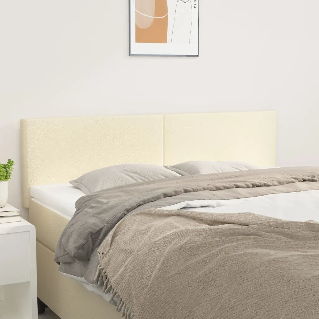 Testiera | Testata Crema 144x5x78/88 cm in Similpelle