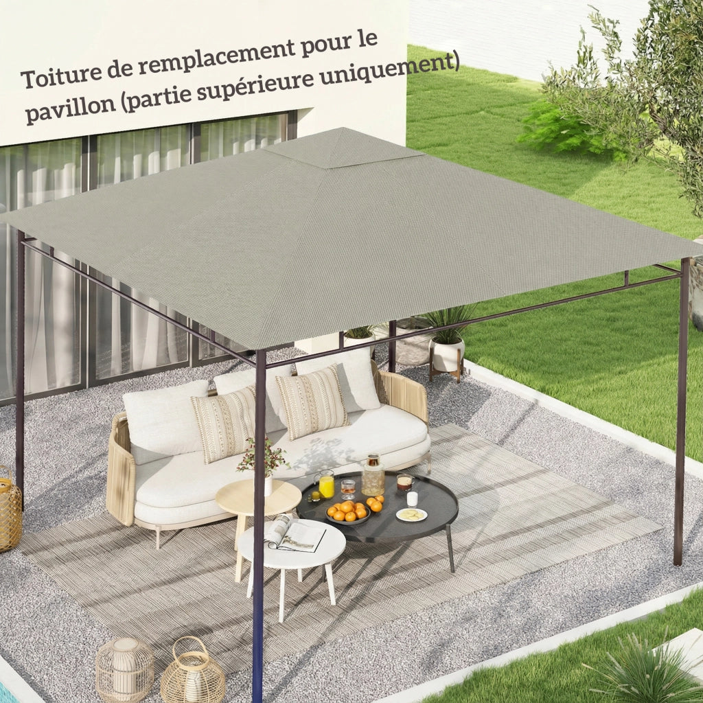 Tenda da giardino ¨C Minimal ¨C Polyester grigio 3x3 m
